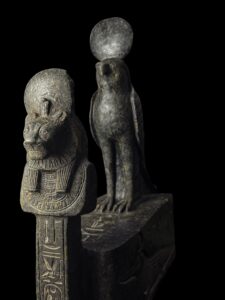 Hand-Carved God Ra & Sekhmet Statue: Egyptian Deity Altar Sign - Image 10