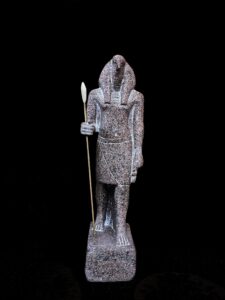 Large Egyptian God Thoth Statue: Alabaster Stone Stick - Image 10