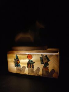 Alabaster Sekhmet Statue Box: Ancient Egyptian Goddess Decor - Image 10