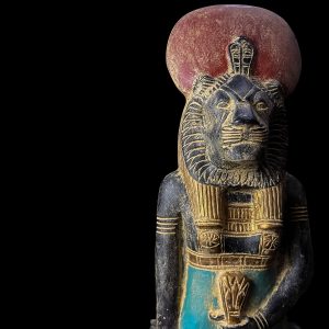 Egyptian Goddess Sekhmet Statue: Colorful Statuette Made in Egypt - Image 10